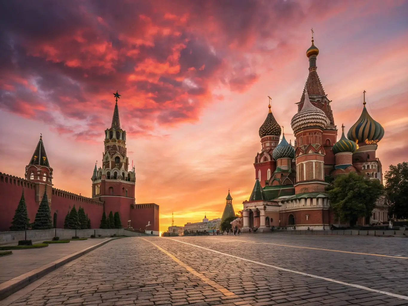 A view of Moscow, Russia, showcasing its iconic landmarks and modern urban landscape.